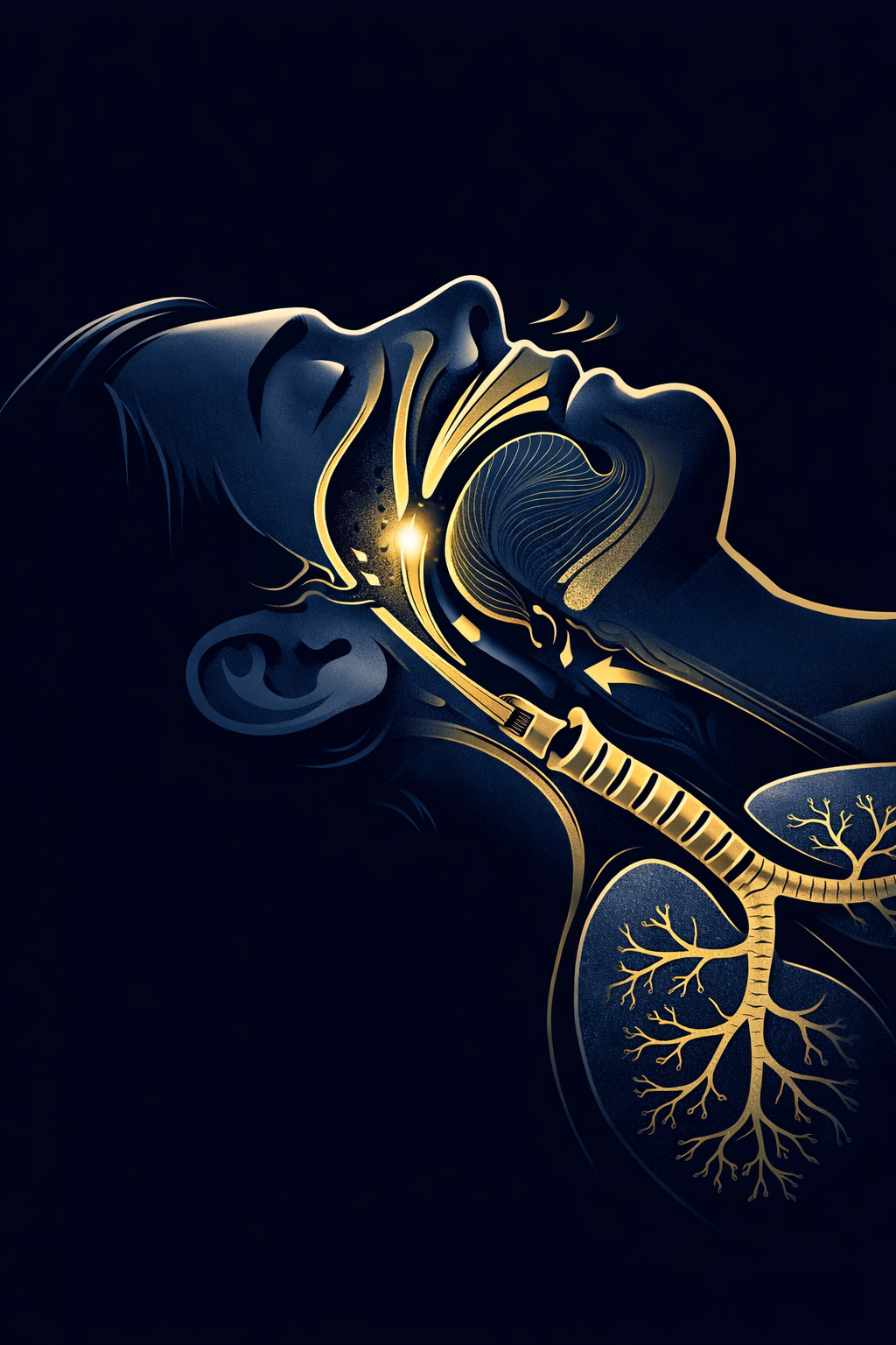 Sleep apnea airway illustration
